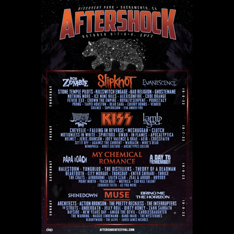 2022 Aftershock Festival Poster Signed by The Distillers